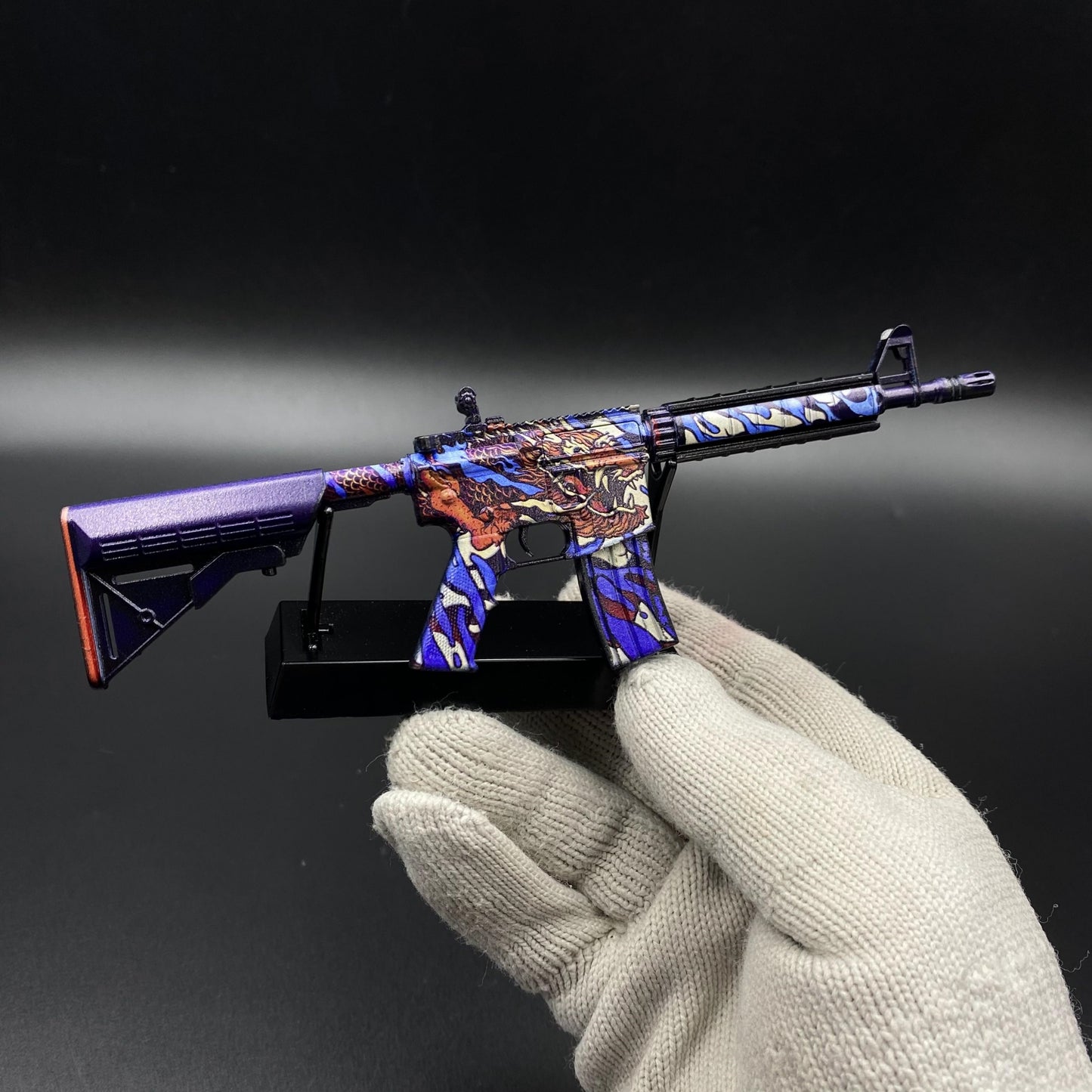 CS Game Skin M4A4 Dragon King Mini Metal Game Replica For Collection