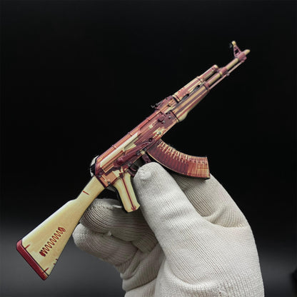 Hot Game CS2 AK47 X-Ray Skin Mini Metal Replica Game Prop Collectible