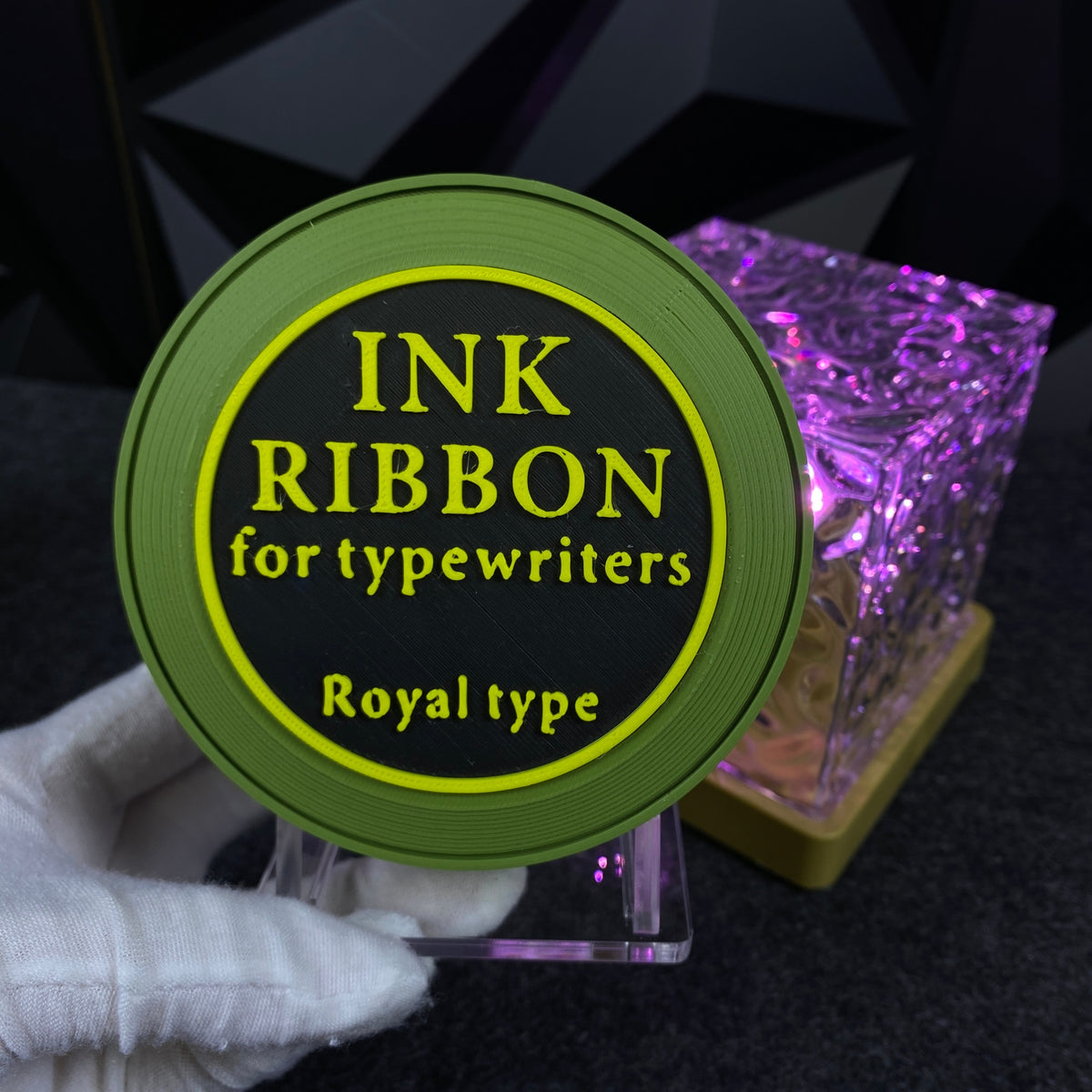 3D Printed Ink Ribbon Speaker Replica Prop, Horror Game Fan Art Desktop Decor, Collectible Gaming Ornament Gift