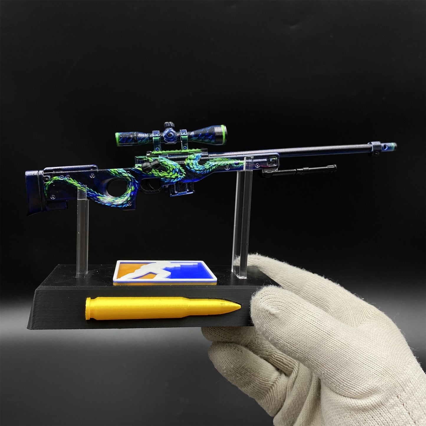 Metal AWP Atheris Mini Model Game Fan Art For Display