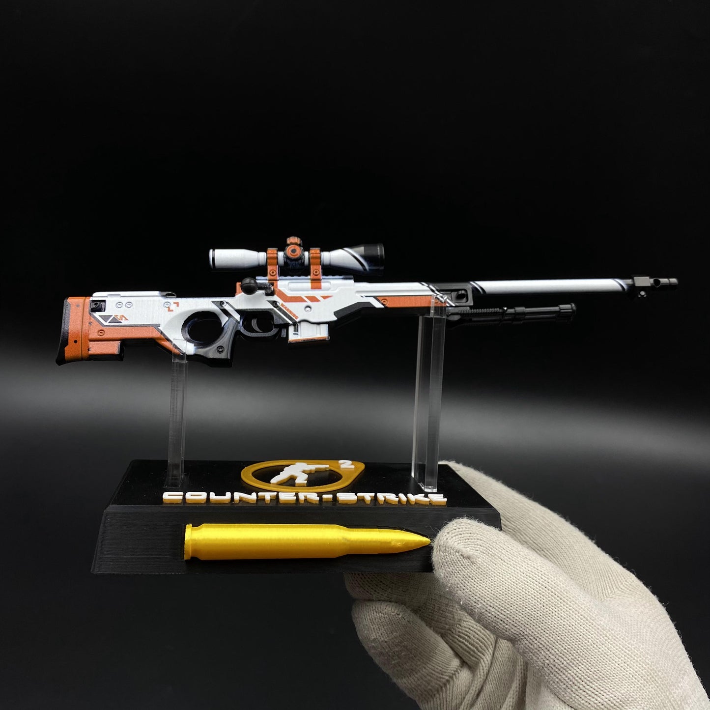 Hot Game CS2 Tiny Gun Asiimov AWP Metal Replica Game Prop Collectible
