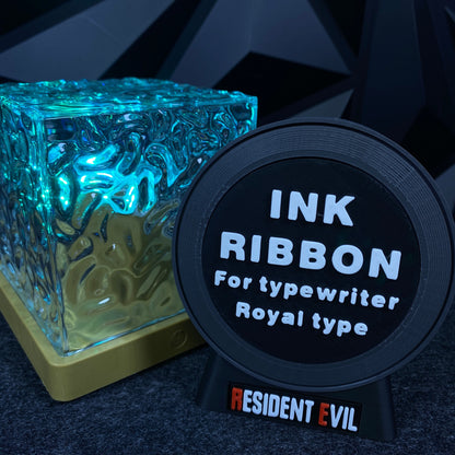 3D Printed Horror Game Ink Ribbon Shape Speaker, Gaming Room Decor Fan Collectible