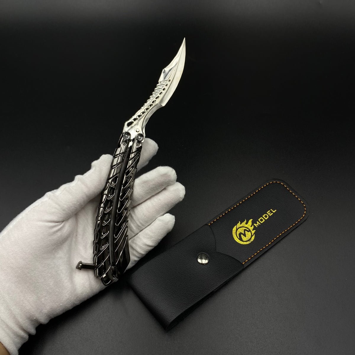 Deep Space Skeleton Balisong Replica Arena Breakout Game Prop