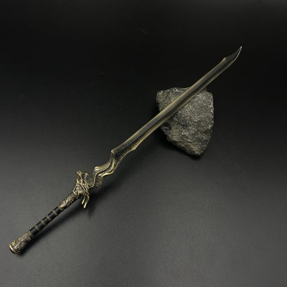 Wujin Ancient Knife Metal Replica | Game Prop Replica Alloy Collectible Sword Ornament for Display & Cosplay Gift
