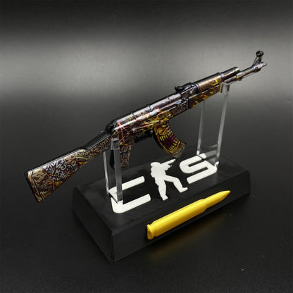 Hot Game CS2 AK47 Searing Rage Skin Mini Metal Replica Game Prop Collectible