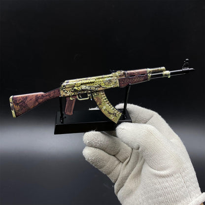CS2 Game Peripheral - Tiny Gun AK47 Panthera Onca Metal Replica Game Prop Collectible