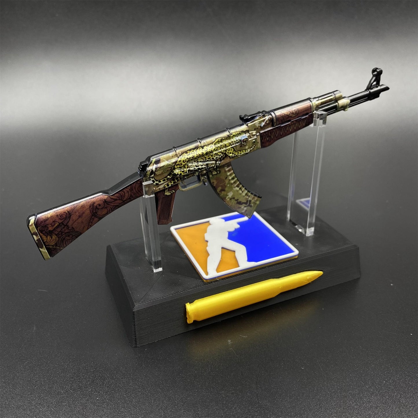 CS2 Game Peripheral - Tiny Gun AK47 Panthera Onca Metal Replica Game Prop Collectible