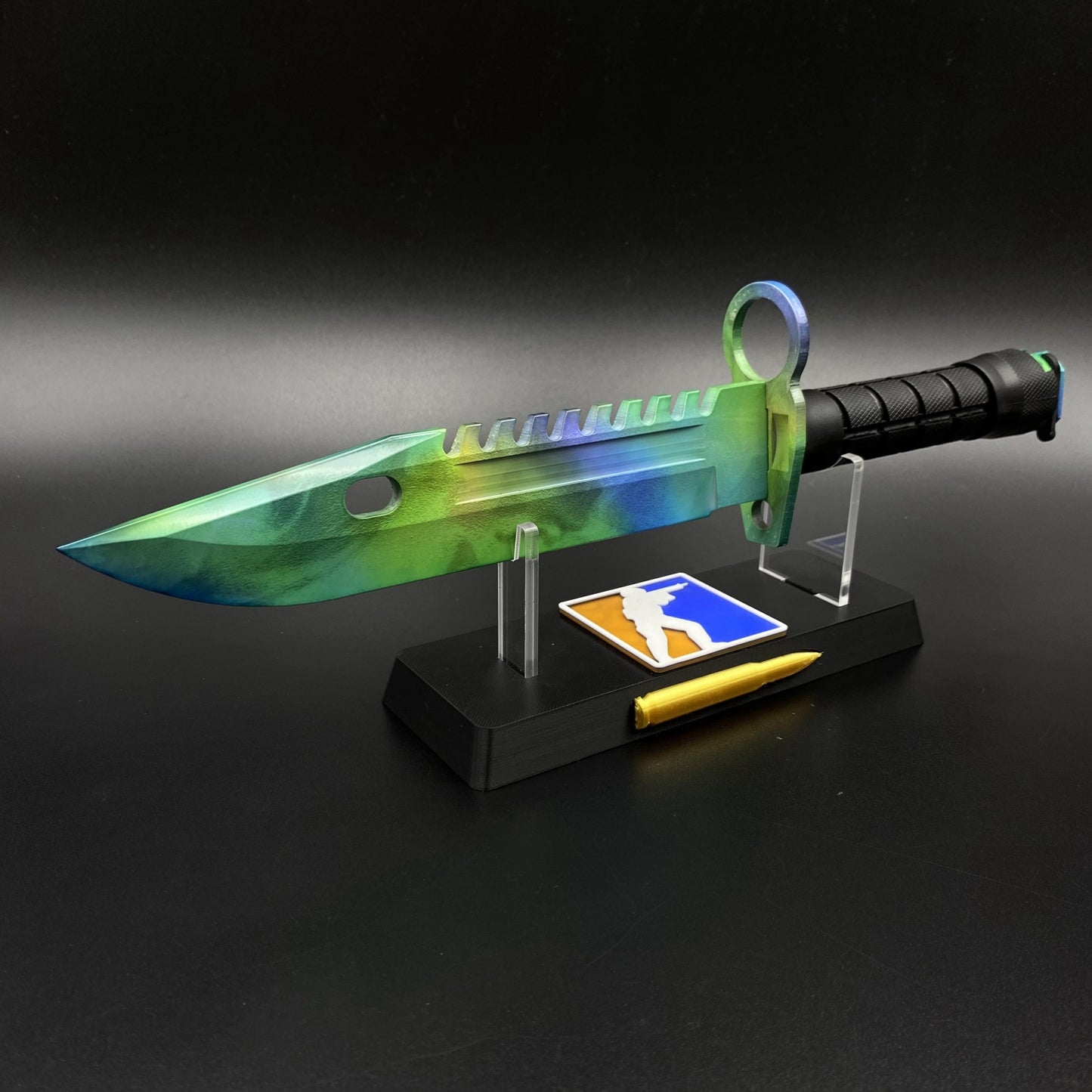 Life-Size CS2 Doppler Phase 2 Bayonet Collectible Model 420 Steel Dull Blade Replica