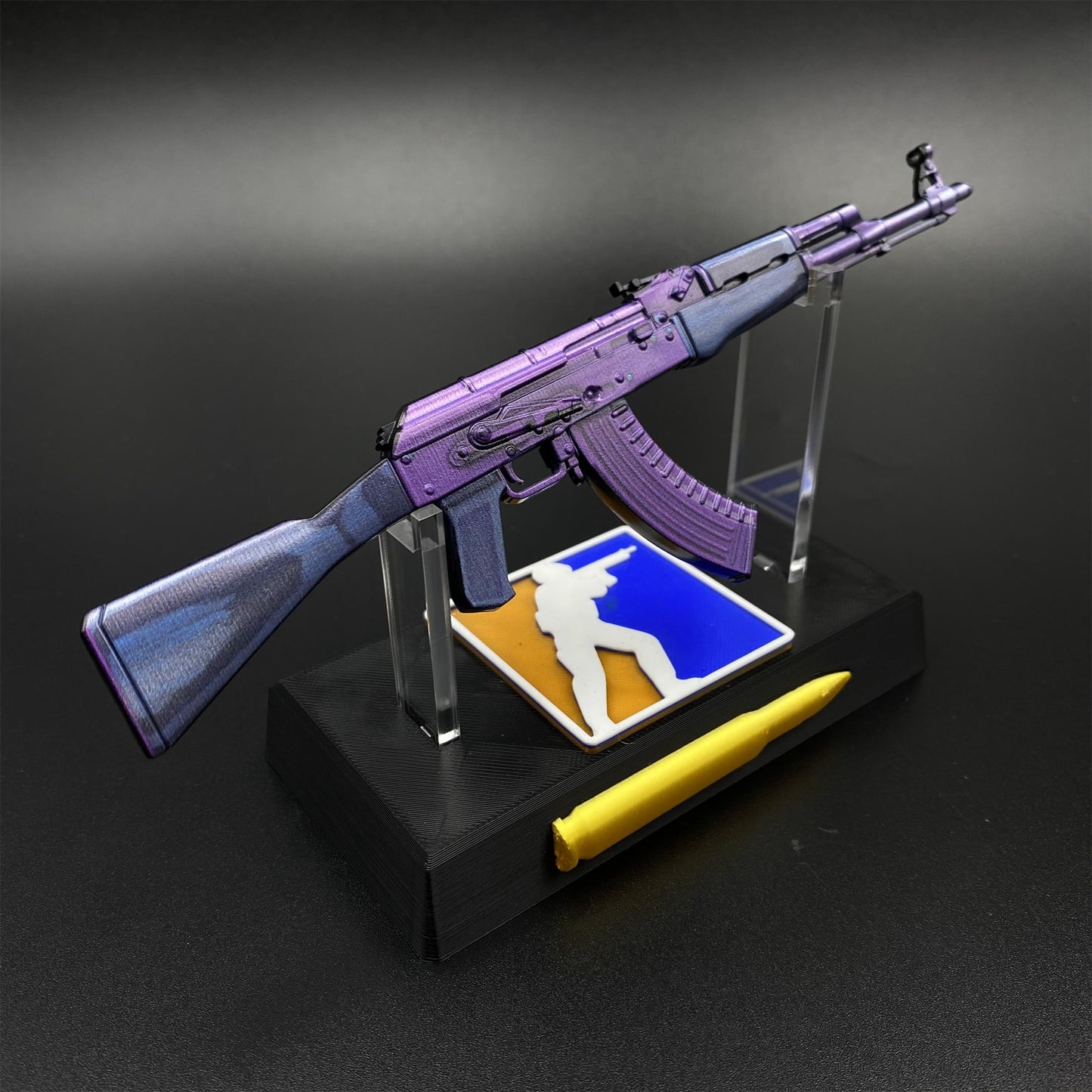 Hot Game CS2 Tiny Gun AK47 Midnight Laminate Metal Replica Game Prop Collectible