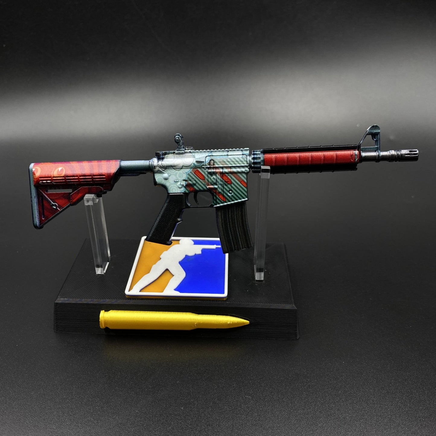 M4A4 Bullet Rain Mini Metal Gun CS2 Game Replica For Collectible