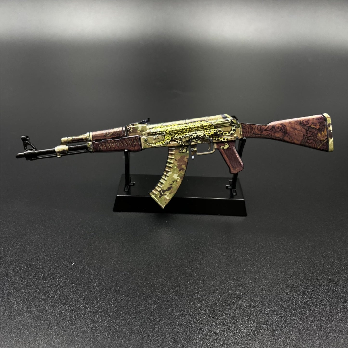 CS2 Game Peripheral - Tiny Gun AK47 Panthera Onca Metal Replica Game Prop Collectible