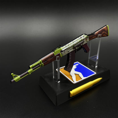 Hot Game CS2 AK‑47 Hydroponic Skin Camouflage Mini Metal Replica