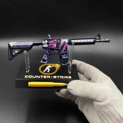 CS Game Skin M4A4 Neo‑Noir Mini Metal Game Replica For Collection