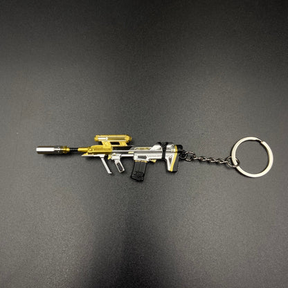 Delta Force Mini Assault Rifle Alloy Keychain, FPS Game Fan Collectible Gift