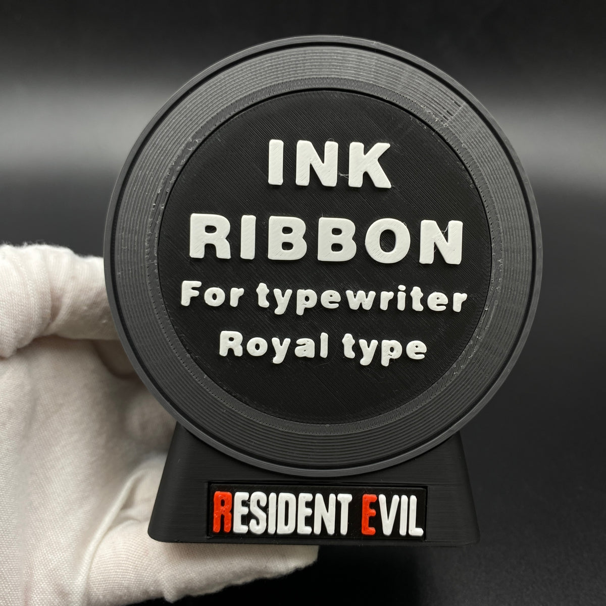 3D Printed Horror Game Ink Ribbon Shape Speaker, Gaming Room Decor Fan Collectible