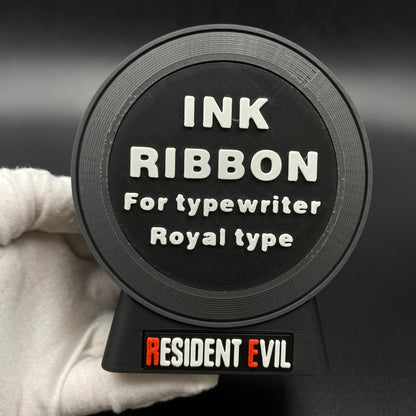 3D Printed Horror Game Ink Ribbon Shape Speaker, Gaming Room Decor Fan Collectible