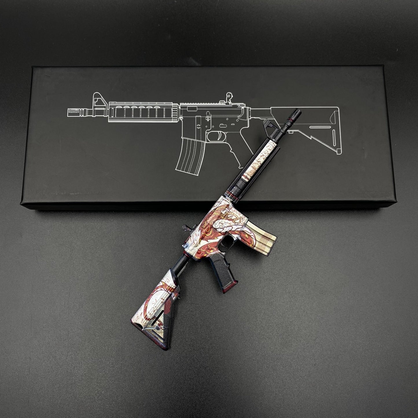 Hot Game CS Skin M4A4 The Dragon King Mini Metal Replica For Collectible