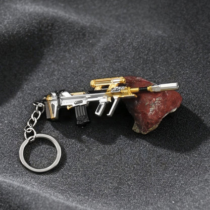 Delta Force Mini Assault Rifle Alloy Keychain, FPS Game Fan Collectible Gift