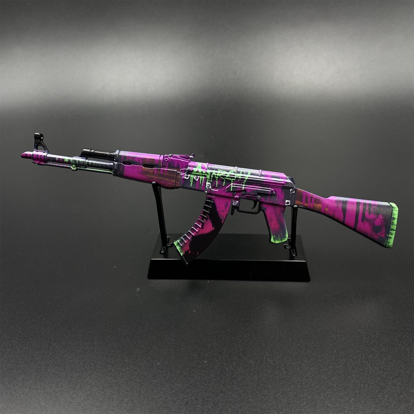 Hot Game CS2 Tiny Gun AK47 Neon Revolution Metal Replica Game Prop Collectible