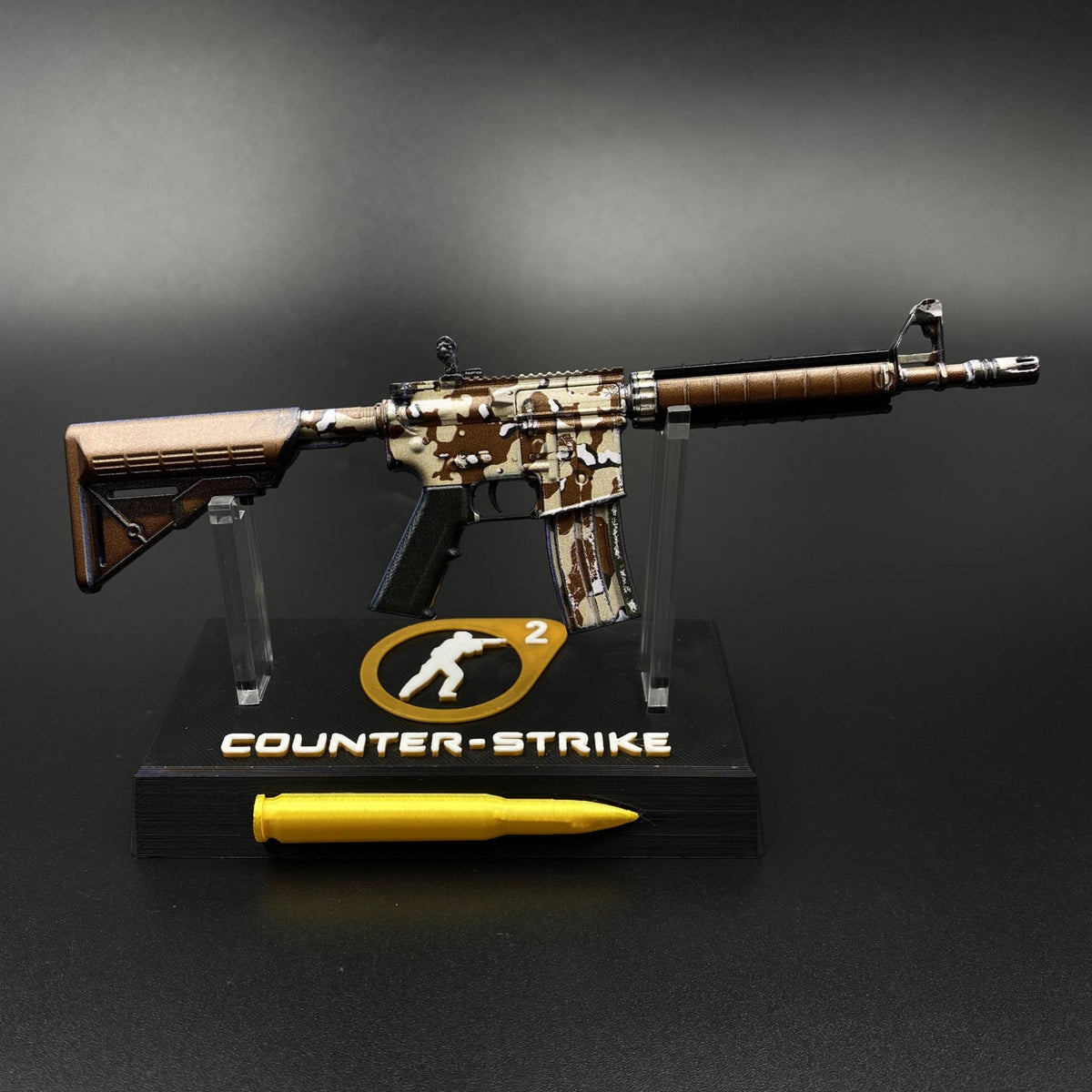 CS Game Skin M4A4 Desert Storm Mini Metal Game Replica For Collection