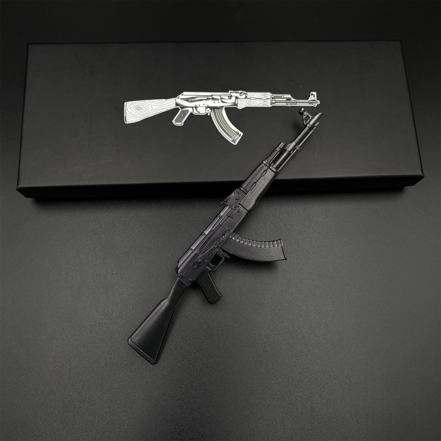CS2 Game Peripheral - Tiny Gun AK47 Slate Metal Replica Game Prop Collectible