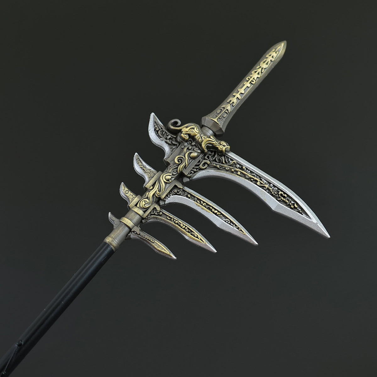 Yingshanhong Halberd Metal Replica Cang Yuan Tu Xianxia Weapon Prop Desktop Ornament