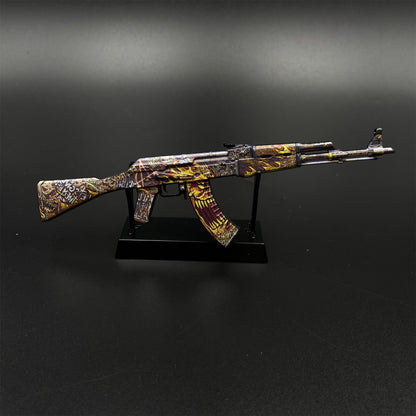 Hot Game CS2 AK47 Searing Rage Skin Mini Metal Replica Game Prop Collectible