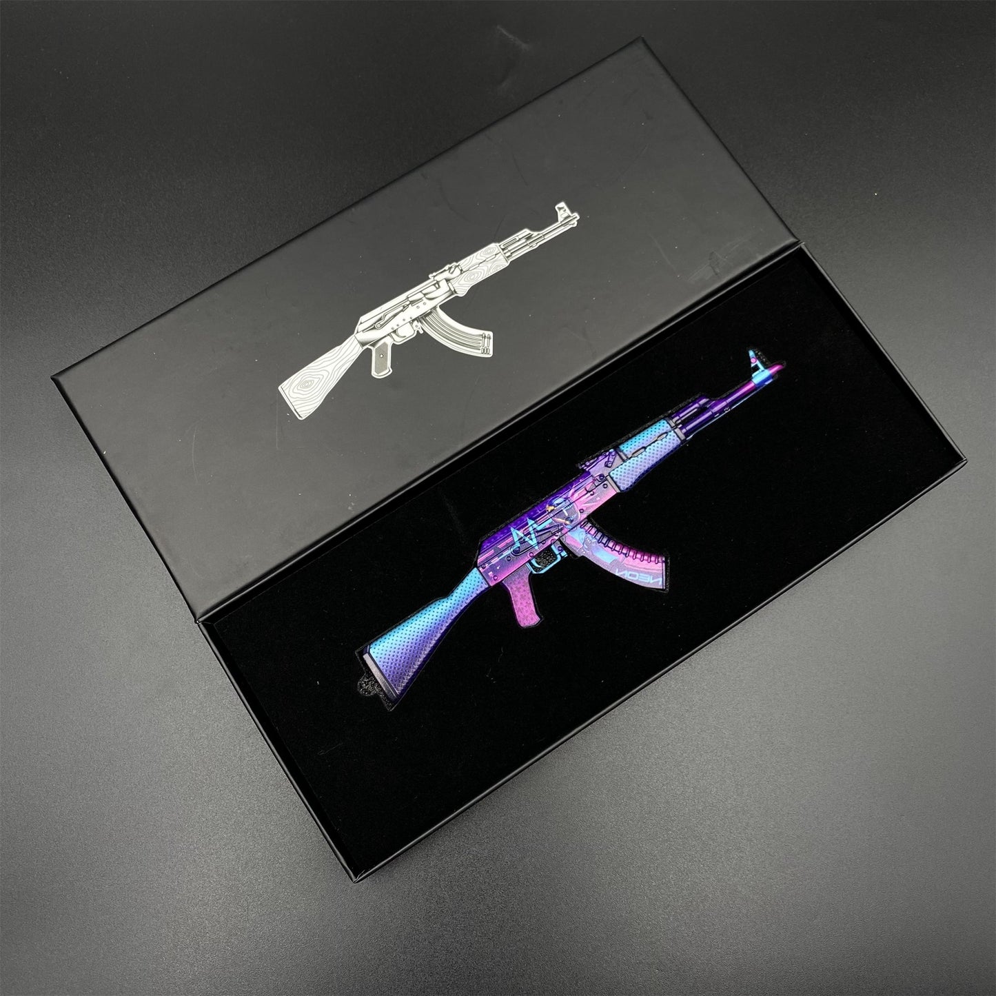 Hot Game CS2 Neon Rider Skin Metal AK-47 Mini Gun Metal Replica Game Prop Collectible