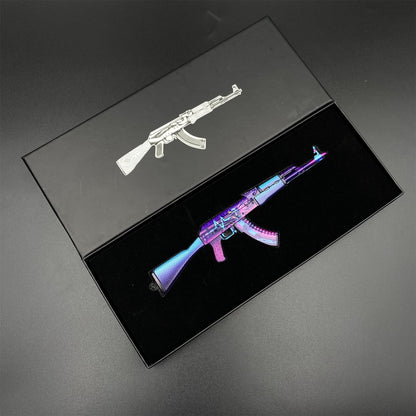 Hot Game CS2 Neon Rider Skin Metal AK-47 Mini Gun Metal Replica Game Prop Collectible