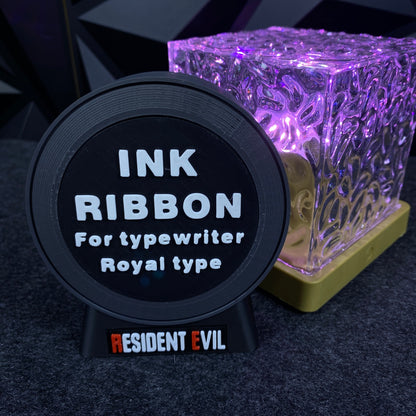 3D Printed Horror Game Ink Ribbon Shape Speaker, Gaming Room Decor Fan Collectible