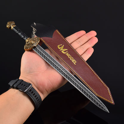 Game for Peace Star Shatter Sword Alloy Replica Battle Royale Game Weapon Prop with Leather Sheath