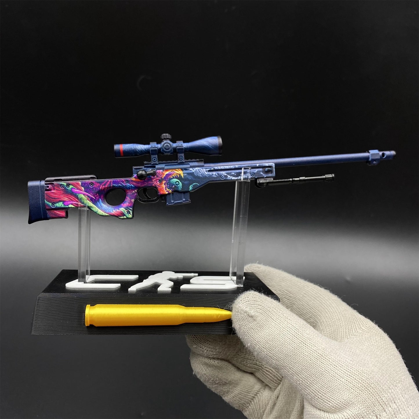Hot Game CS2 Tiny Gun Hyper Beast AWP Metal Replica Game Prop Collectible