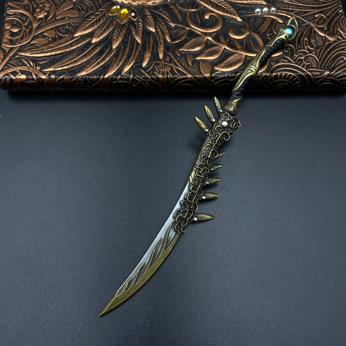 Mortal Cultivation Biography- Handmade "Golden Mother-Son Spirit Blade" is perfectly restored Han Li weapon replica