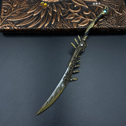 Mortal Cultivation Biography- Handmade "Golden Mother-Son Spirit Blade" is perfectly restored Han Li weapon replica