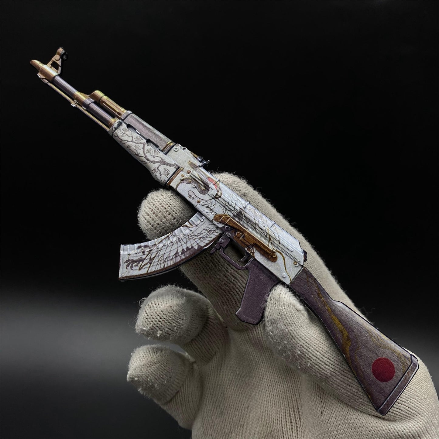 CS2 Game Peripheral - Tiny Gun AK47 Crane Fligh Metal Replica Game Prop Collectible