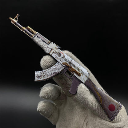 CS2 Game Peripheral - Tiny Gun AK47 Crane Fligh Metal Replica Game Prop Collectible