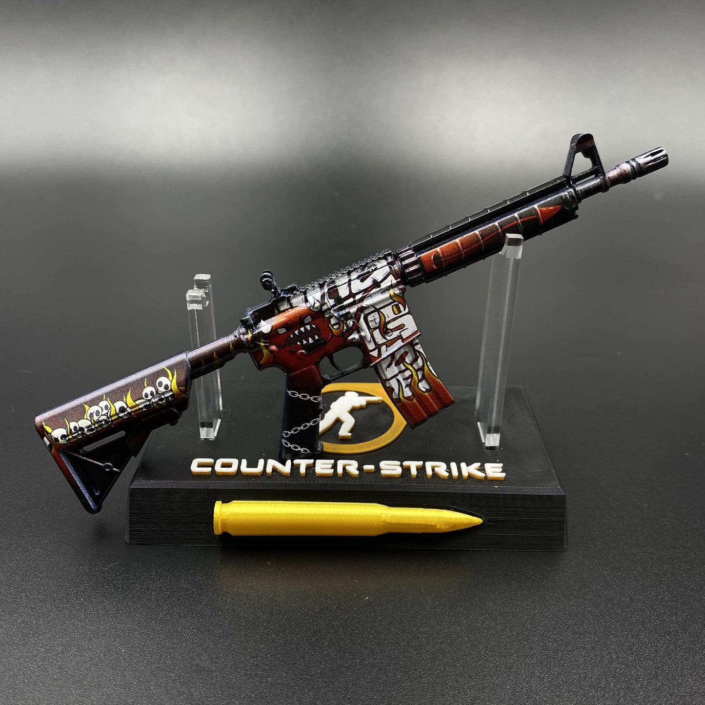 CS2 Game Skin M4A4 Hellfire Mini Metal Game Replica For Collection