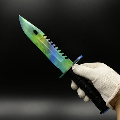 Life-Size CS2 Doppler Phase 2 Bayonet Collectible Model 420 Steel Dull Blade Replica