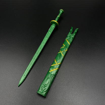 Green Bamboo Bee Cloud Sword from Mortal's Legend of Immortality Mini Metal Sword Collectible
