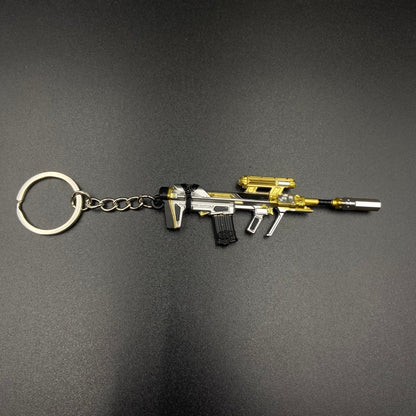 Delta Force Mini Assault Rifle Alloy Keychain, FPS Game Fan Collectible Gift