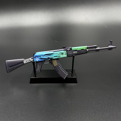 Metal AK47 Ice Coaled Miniature CSGO Fan Art For Collection