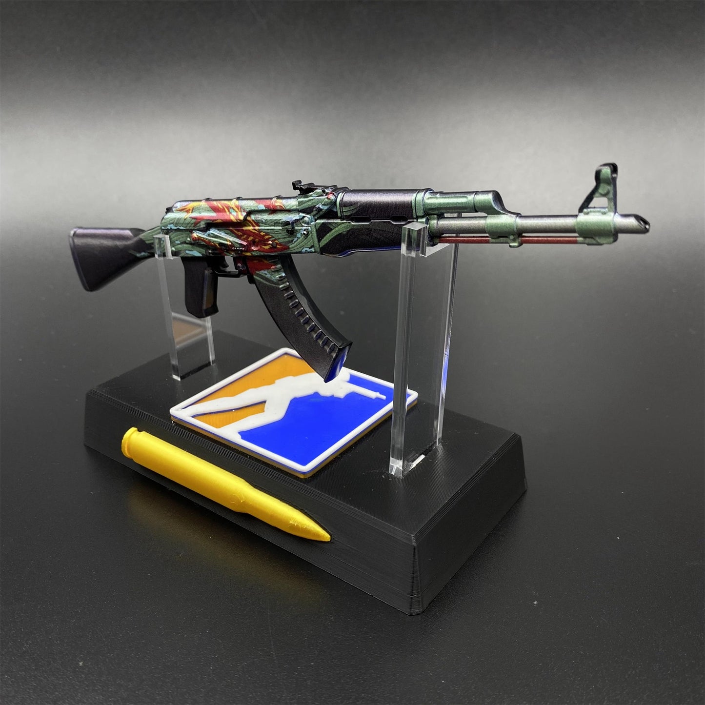 CS2 Game Peripheral - Tiny Gun AK47 Aquamarine Revenge Metal Replica Game Prop Collectible