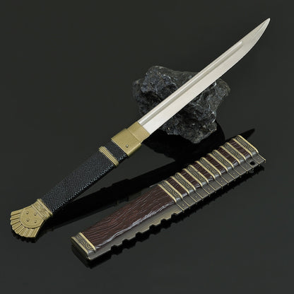 Fish Mouth Sword Alloy Replica Ancient Chinese Cold Weapon Collectible Display Prop