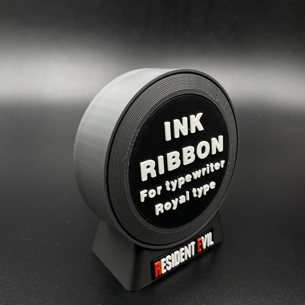 3D Printed Horror Game Ink Ribbon Shape Speaker, Gaming Room Decor Fan Collectible