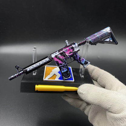CS Game Skin M4A4 Neo‑Noir Mini Metal Game Replica For Collection