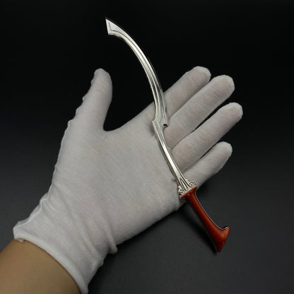 Ancient Egyptian Khopesh Sword Replica Pharaoh Curved Sickle Sword Metal Replica, Unsharpened Historical Weapon Collectible Ornament