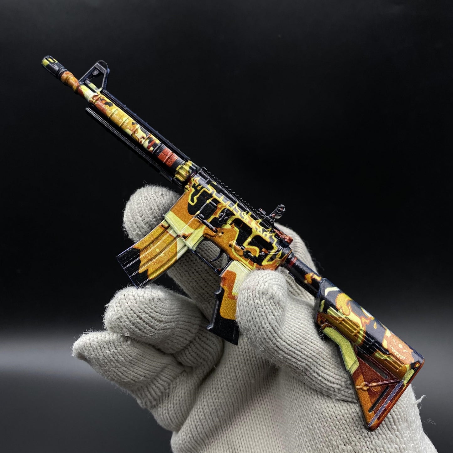 CS Game Skin M4A4 Hellfire Mini Metal Game Replica For Collection