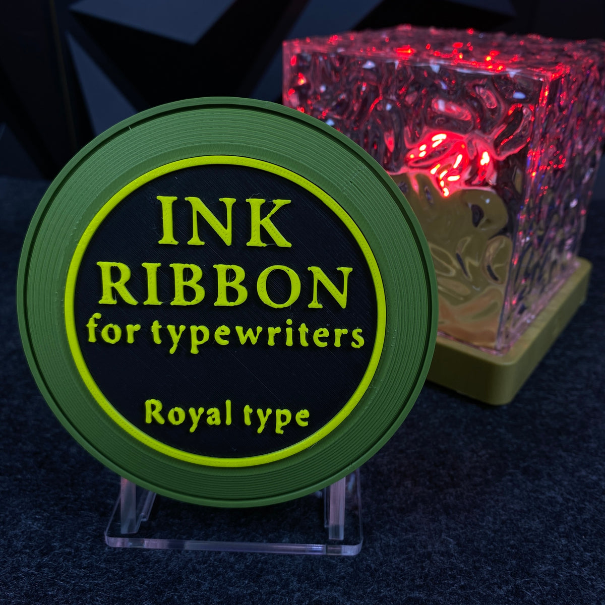 3D Printed Ink Ribbon Speaker Replica Prop, Horror Game Fan Art Desktop Decor, Collectible Gaming Ornament Gift