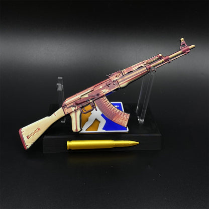 Hot Game CS2 AK47 X-Ray Skin Mini Metal Replica Game Prop Collectible