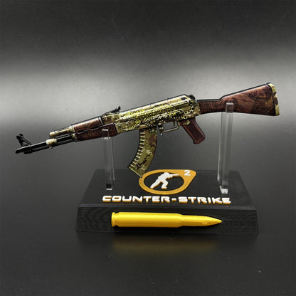 CS2 Game Peripheral - Tiny Gun AK47 Panthera Onca Metal Replica Game Prop Collectible